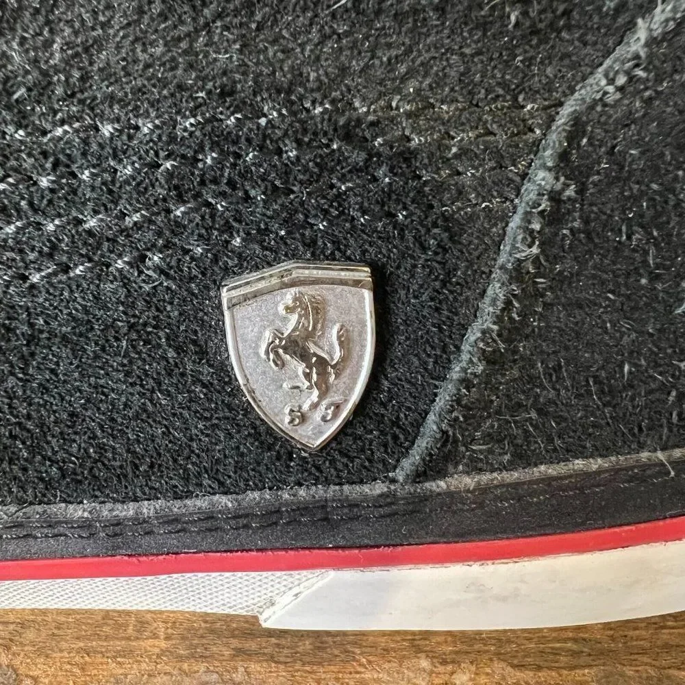 Mens Puma Ferrari Black Suede Leather Casual Sneakers‎ Shoes Size 10.5 M GUC